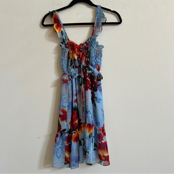 MISA Los Angeles Dress Blue Multi Floral - Picture 2 of 8
